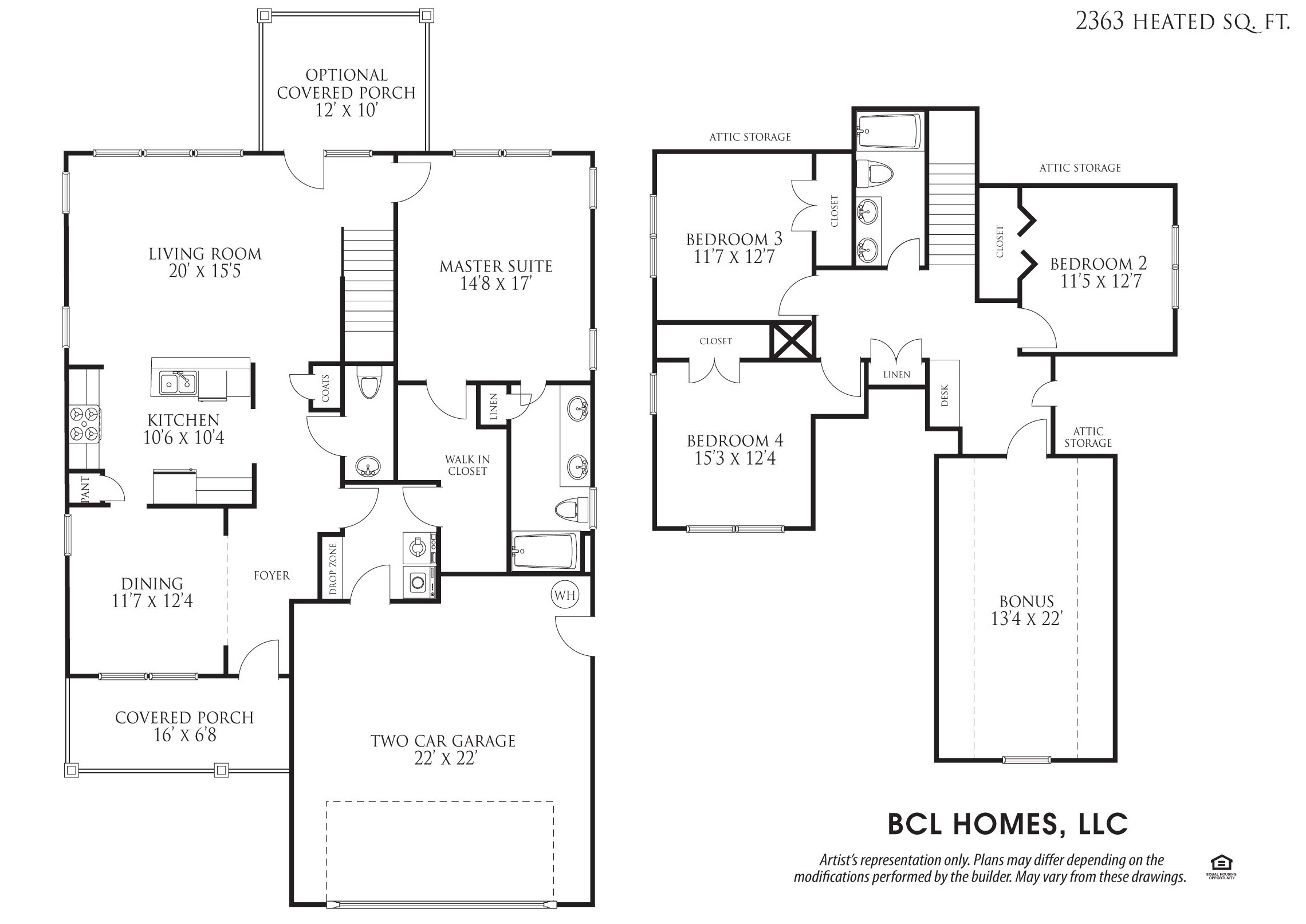 The Addison floor plan - Brick Chimney Landing