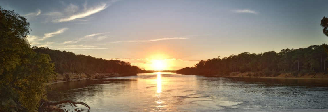 River at sunset